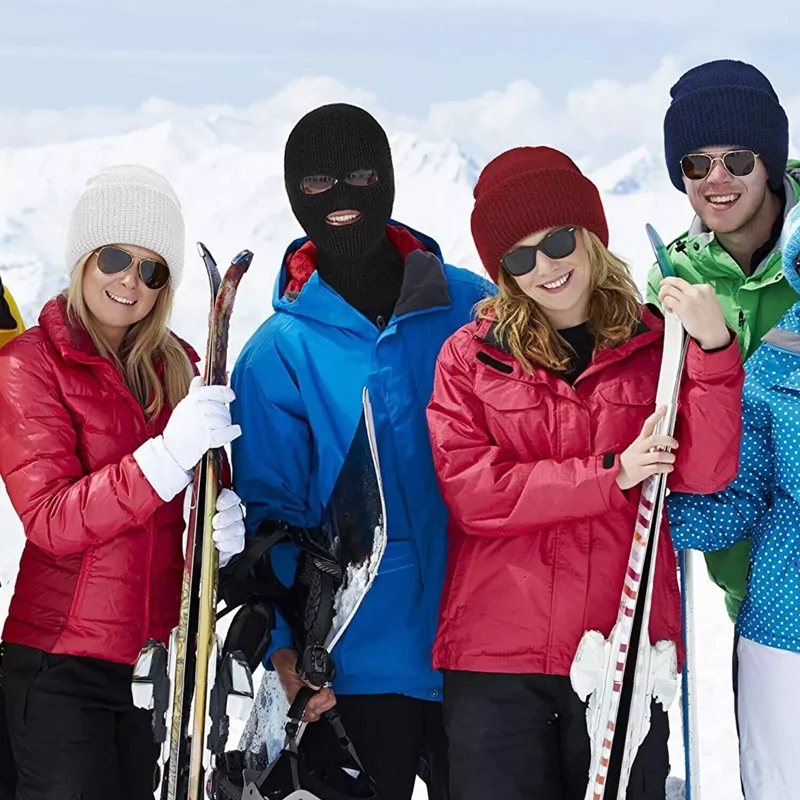 3 Holes Full Face Ski Mask Winter Cap Balaclava Outdoor Beanie Tactical Hat