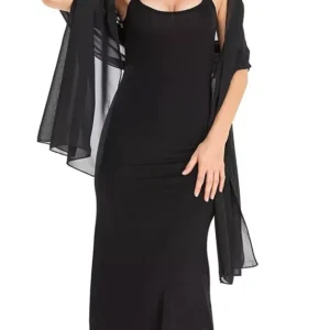 Elegant Chiffon Shawl Scarf Wrap - Bridal Wedding Evening Party Accessory Acrylic