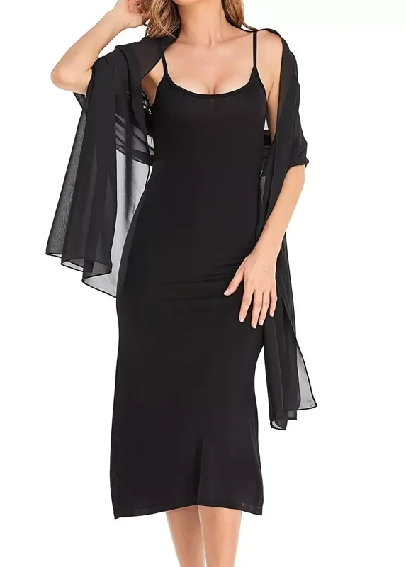 Elegant Chiffon Shawl Scarf Wrap - Bridal Wedding Evening Party Accessory Acrylic