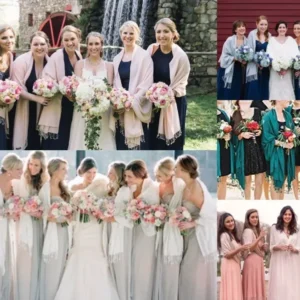 Pashmina Shawl Scarf Wrap Silky Cashmere Feel Solid Color Party Favor