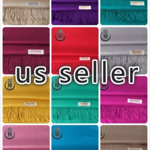Pashmina Shawl Scarf Wrap Silky Cashmere Feel Solid Color Party Favor