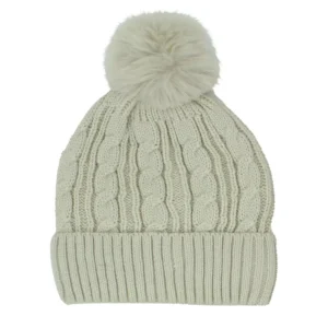 Pom Pom Beanie Women Winter Hat Knit Multicolor Acrylic One Size