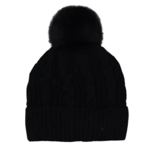 Pom Pom Beanie Women Winter Hat Knit Multicolor Acrylic One Size